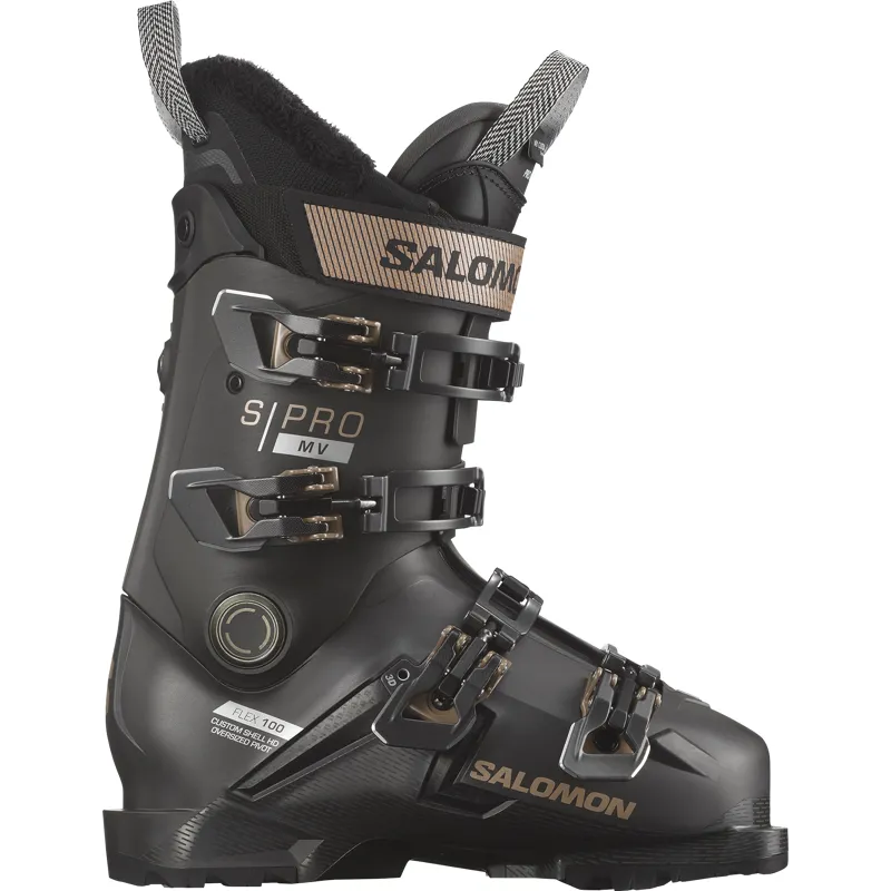Salomon S Pro 100W MV Grip Walk Womens Ski Boots - Belluga Grey